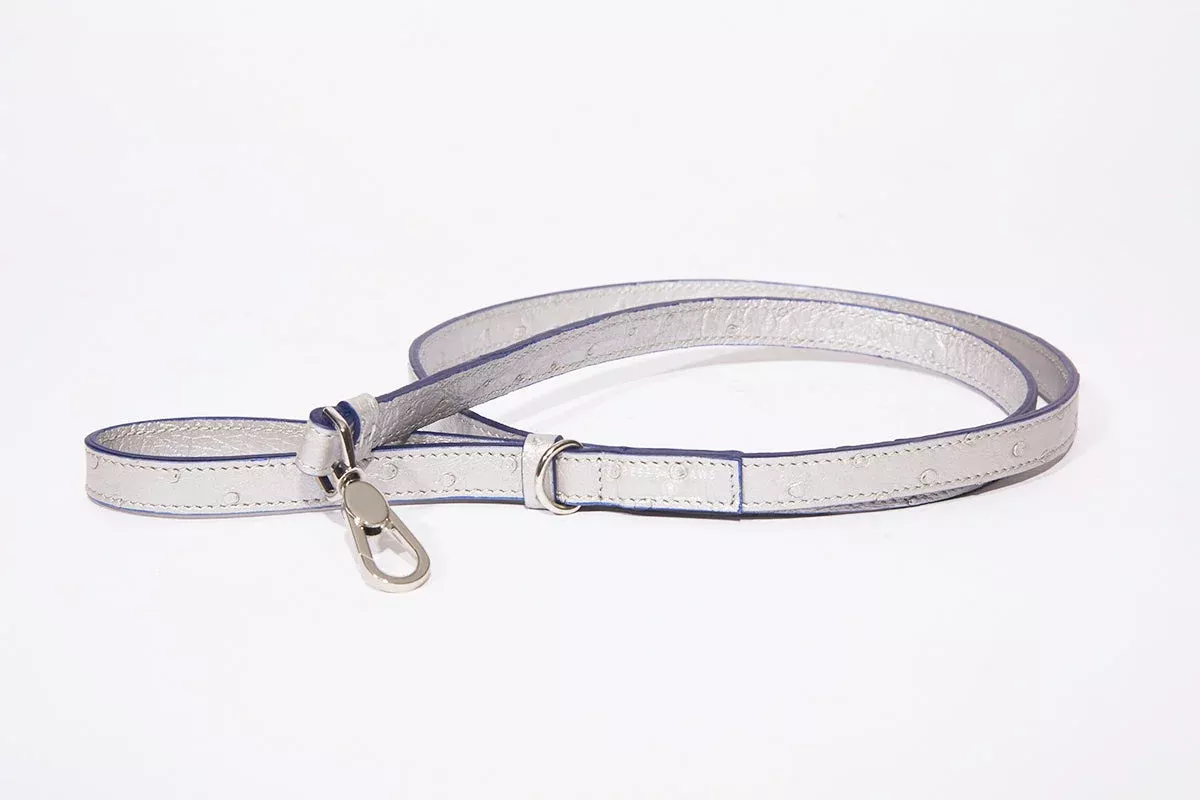 Dog Leash-Small, Metallic Ostrich