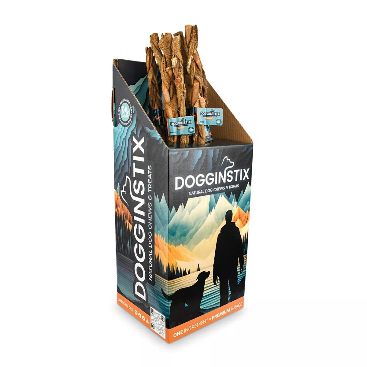 Dogginstix Braided Beef Tripe Natural Dog Chews & Treats