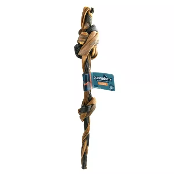 Dogginstix Braided Lamb Collagen Double Knots