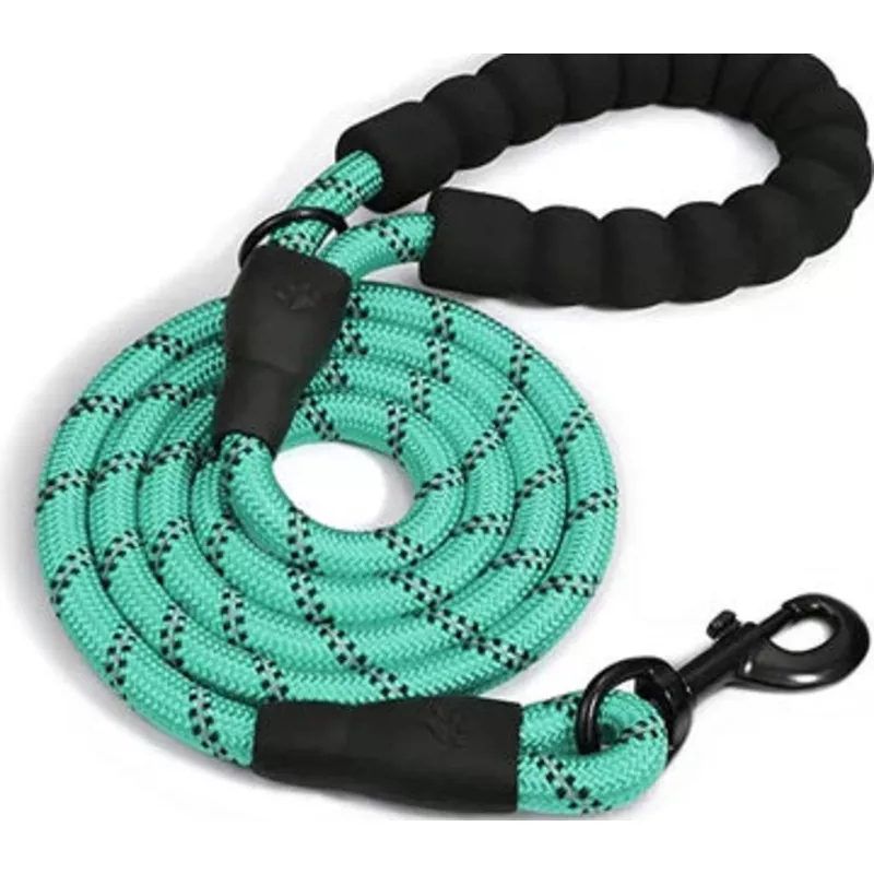 Doggy Tales Braided Rope LeashTurquoise 15ft
