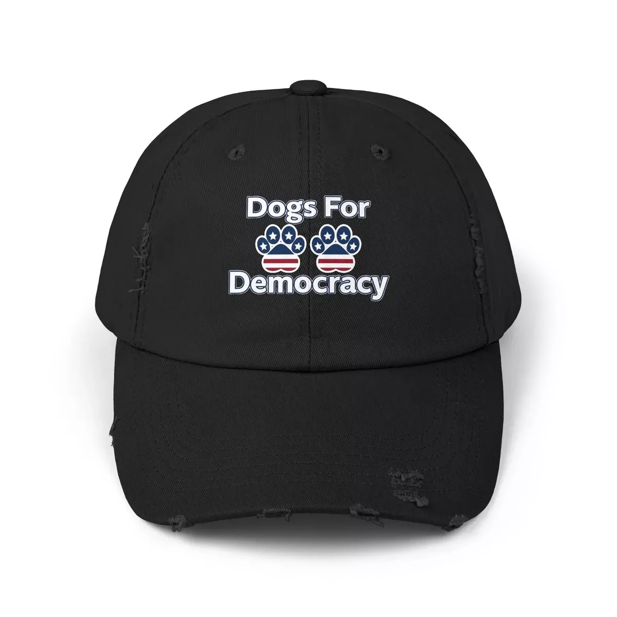 Dogs For Democracy Unisex Distressed Cap