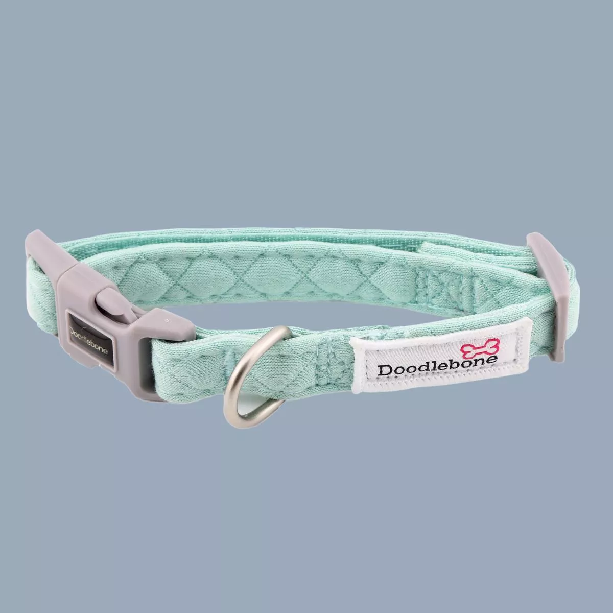 Doodlebone Dinky Dog Collar : Mint Quilt / 1-2