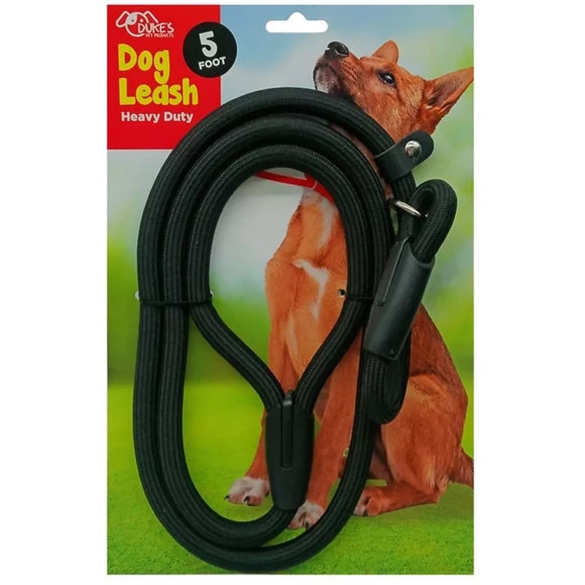 Duke's Heavy-Duty Nylon Dog Leash 5 Foot, Assorted Colors