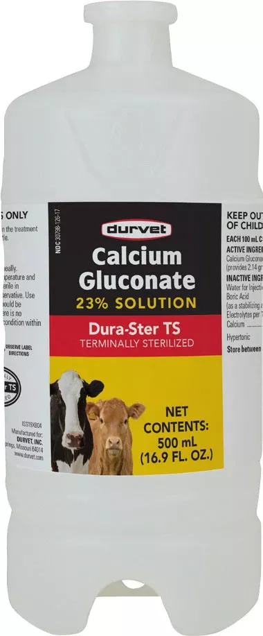 Durvet Calcium Gluconate 23% Solution (Pack Of 12)