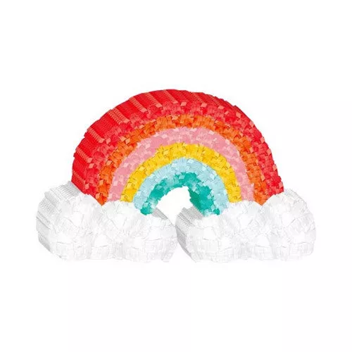 A&E Cage Company, Happy Beaks Prefilled Pinata Foraging Bird Toy Rainbow, 1 Count / 2 Oz