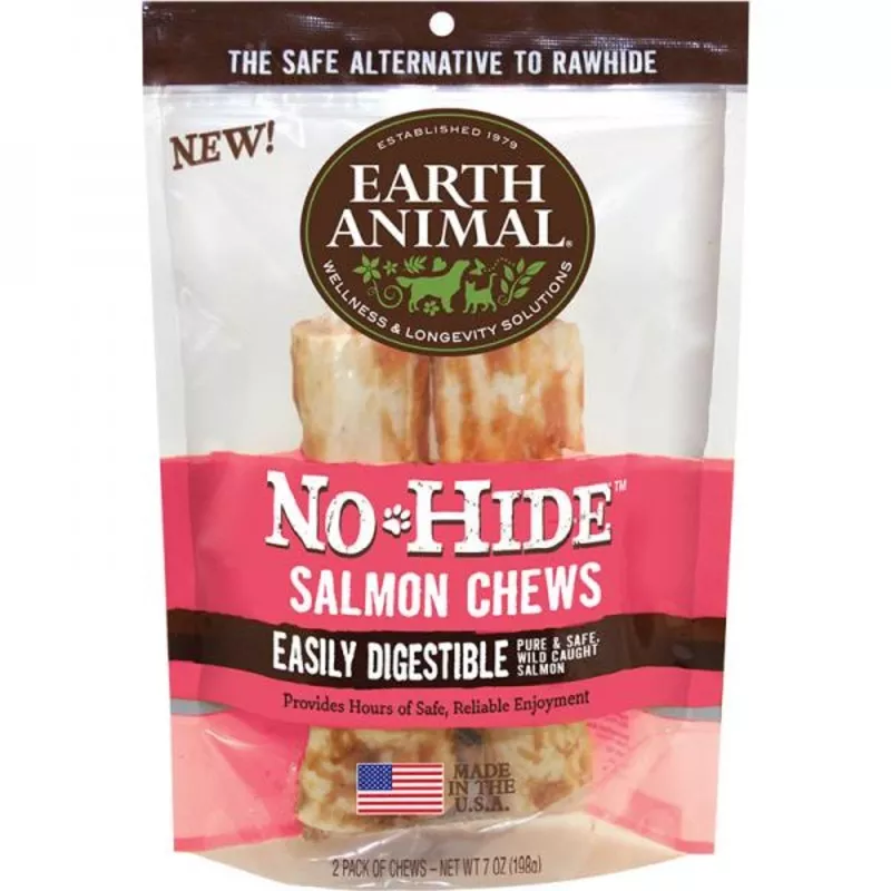 Earth Animal D No Hide Salmon 7″ 2-Pack