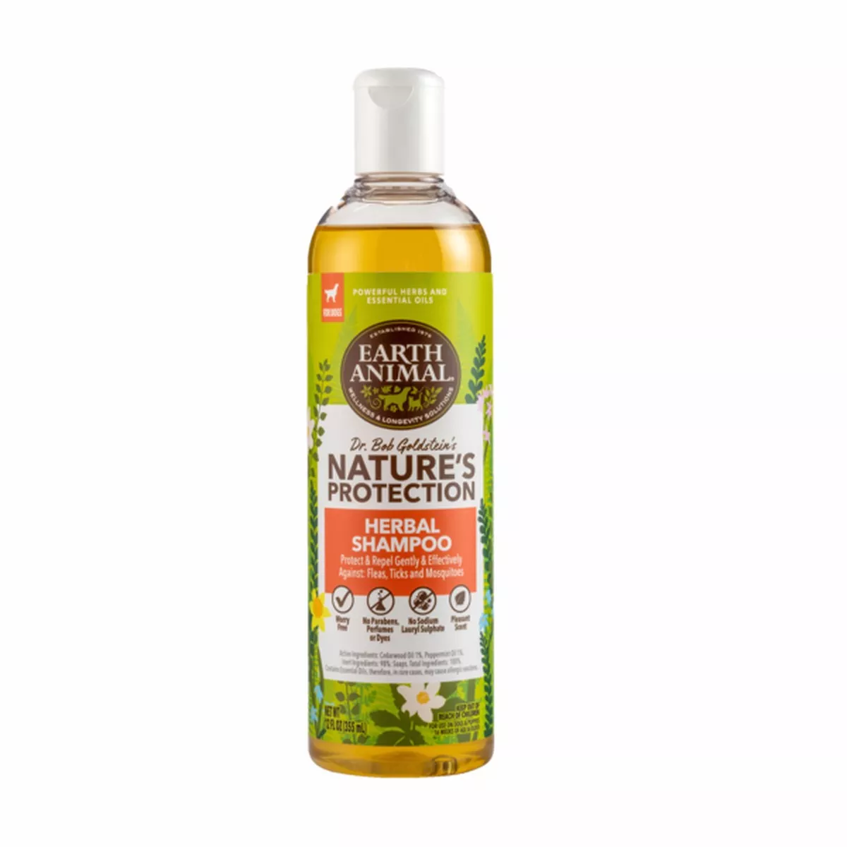 Earth Animal Nature's Protection Flea And Tick Herbal Shampoo; 12- Oz Bottle