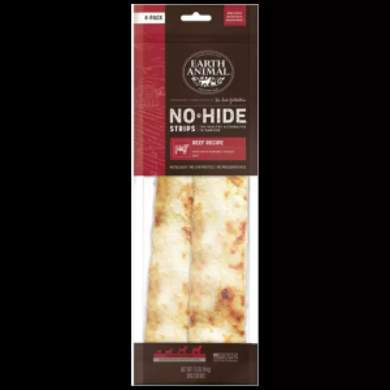 Earth Animal No-Hide Beef Chew Strip 4 count