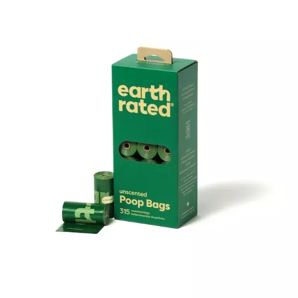 Earth Rated Unscented Poop Bags - 315 Bags on 21 Refill Rolls