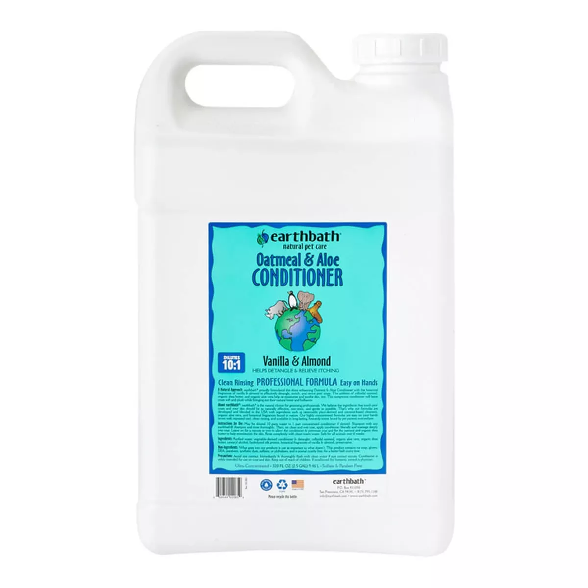 EARTHBATH Oatmeal & Aloe Conditioner, Vanilla Almond Scent - 320 oz (2.5 Gallons)