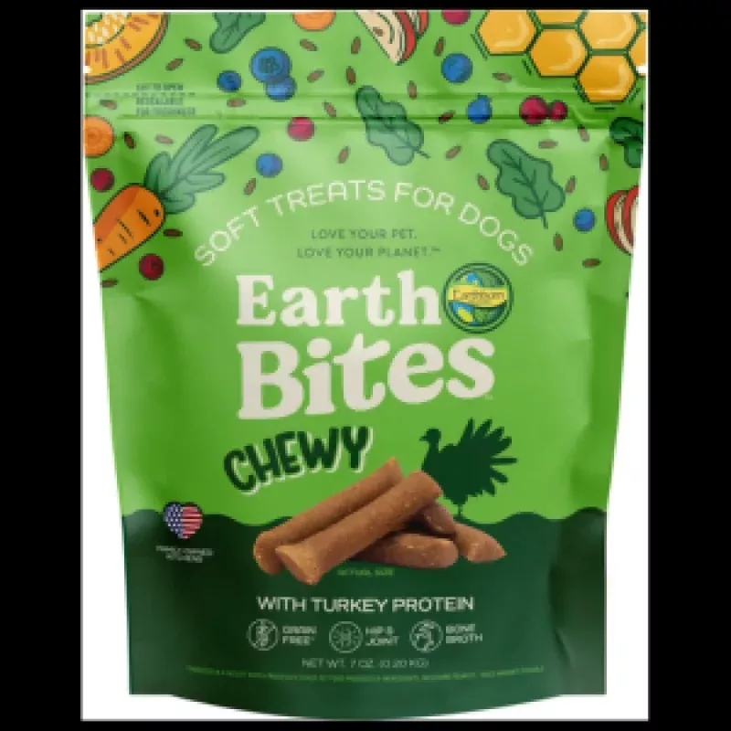 Earthborn Holistic Grain Free EarthBites Turkey Soft & Chewy Treats For Dogs 7oz