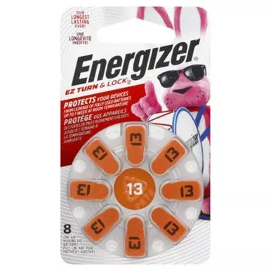 Energizer Turn & Lock Size 13 Hearing Aid Batteries – 1.4V