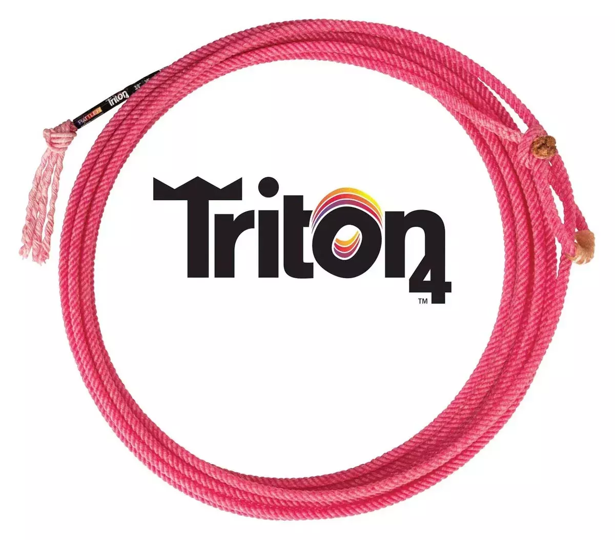 Equibrand Rattler Triton 4-Strand Team Rope Pink, Head & Heel Rope for Team Roping