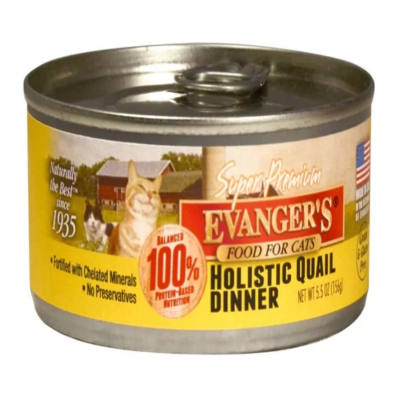 Evangers Super Premium Grain-Free Quail Wet Cat Food5.5 Oz