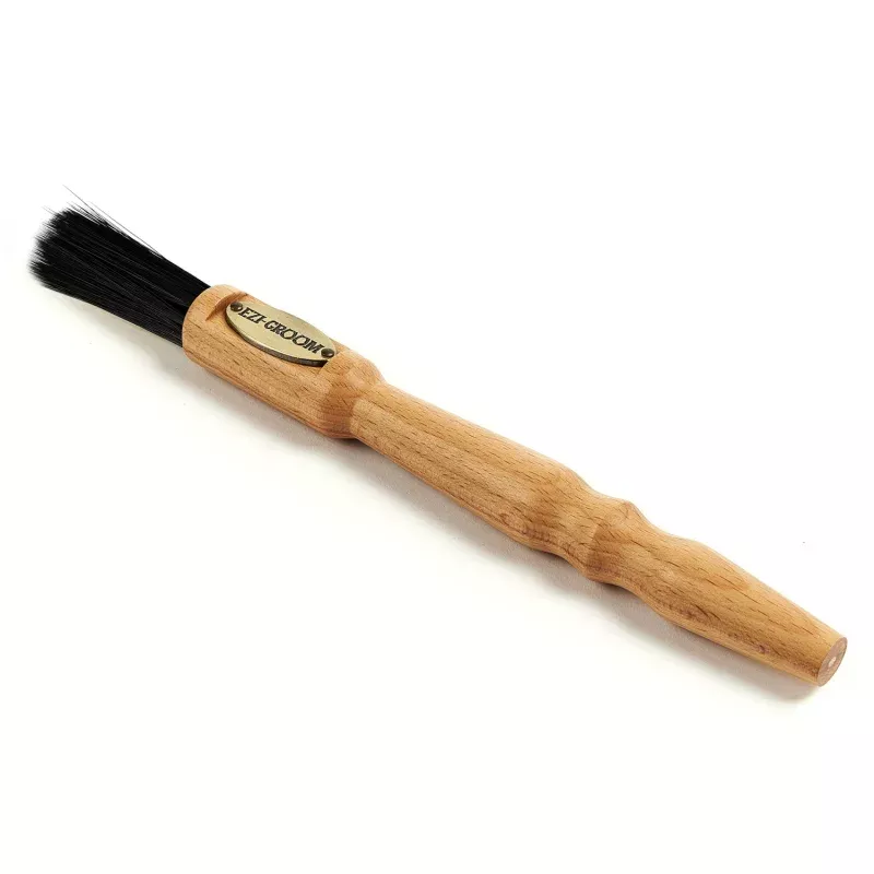 Ezi-Groom Premium Horse Hoof Oil Brush Beech Wood Handle with Soft Bristles for Hoof Dressing and Care