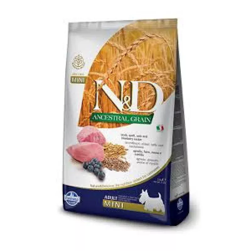 Farmina N&D Ancestral Grain Lamb & Blueberry Mini Adult Dry Dog Food