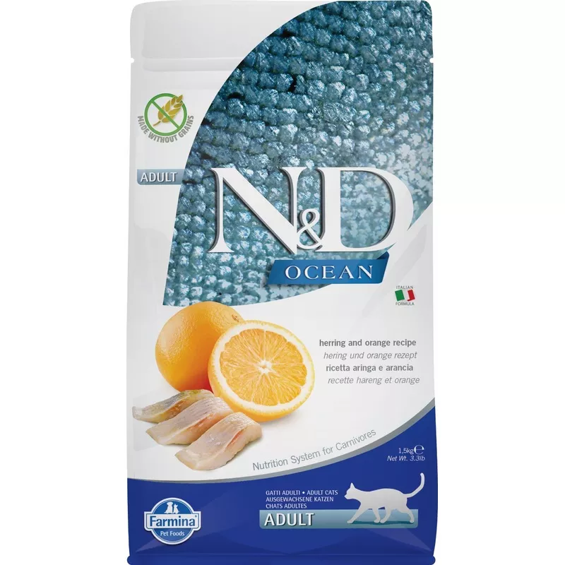 Farmina N&D Ocean Herring and Orange Dry Cat Food