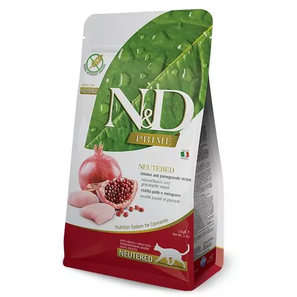 Farmina N&D Prime Adult Cat Food - Chicken and Pomegranate Neutered