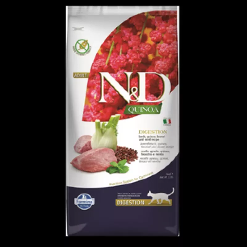 Farmina N&D Quinoa Digestion Lamb Dry Cat Food 11 lbs