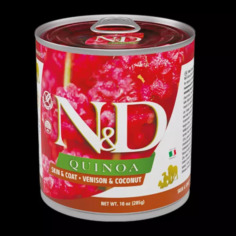 Farmina N&D Quinoa Functional Canine Venison & Coconut Skin & Coat Formula Adult Canned Dog Food