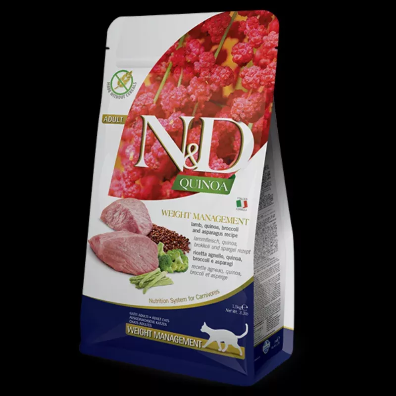 Farmina N&D Quinoa Weight Management Lamb Dry Cat Food 3.3 lbs