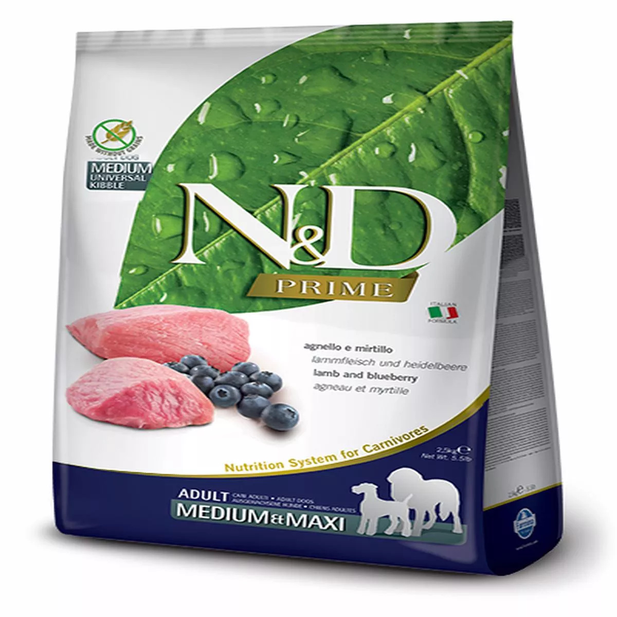 Farmina Prime N&D Natural & Delicious Lamb & Blueberry Adult Medium & Maxi Dog Food