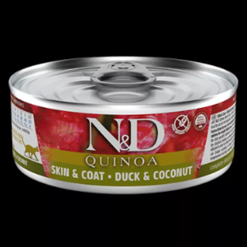 Farmina Quinoa Skin & Coat Duck Formula Canned Cat Food, 2.8-oz