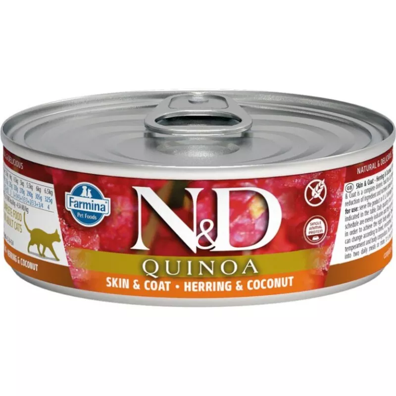 FarminaSkin & Coat Herring, Coconut & Quinoa2.8oz Canned Cat Food