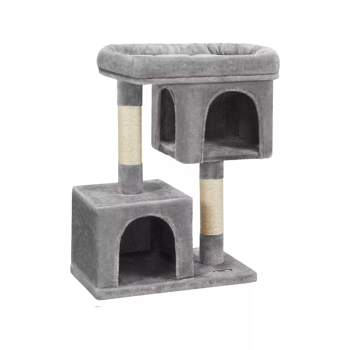 Feandrea Cat Tree With Bed On Top, Grey