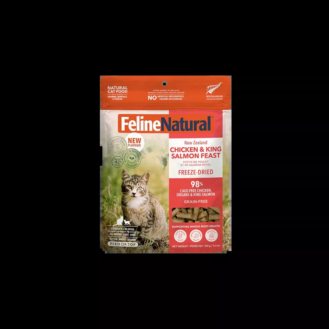 Feline Natural Cat Chicken & Salmon Feast freeze-dried 11oz