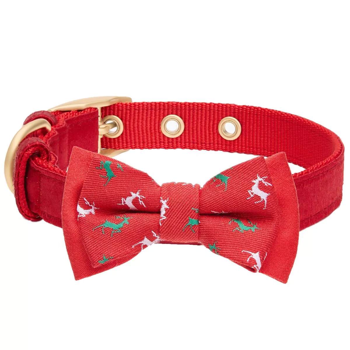 Festive Christmas Dog Collar With Bow Tie For Pets Deluxe