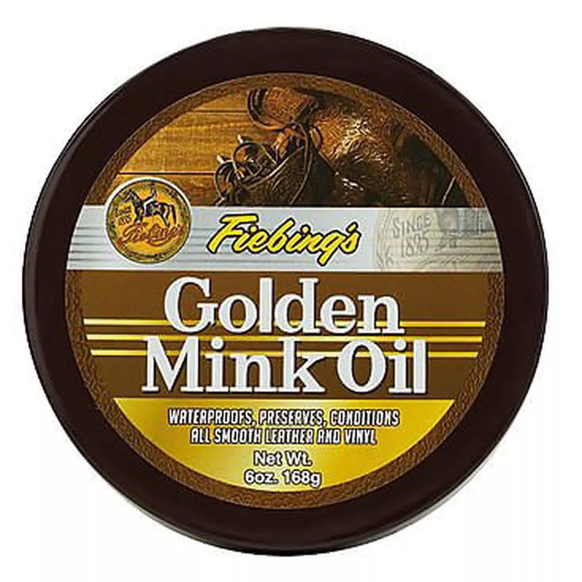 Fiebings Golden Mink Oil Leather Preserver Softening, Conditioning, and Waterproofing Treatment for Smooth Leather, 6 oz