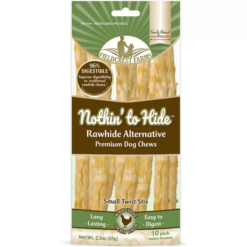 Fieldcrest Farms Nothin To Hide Small Twist Stix Chicken, Dog Chew
