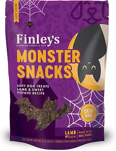 Finley's Monster Snacks Bats Lamb Soft Dog Treats