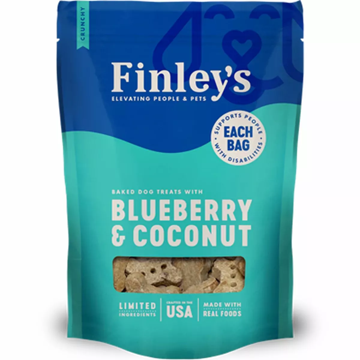 Finleys Blueberry & Coconut Crunchy Biscuits Baked Dog Treats