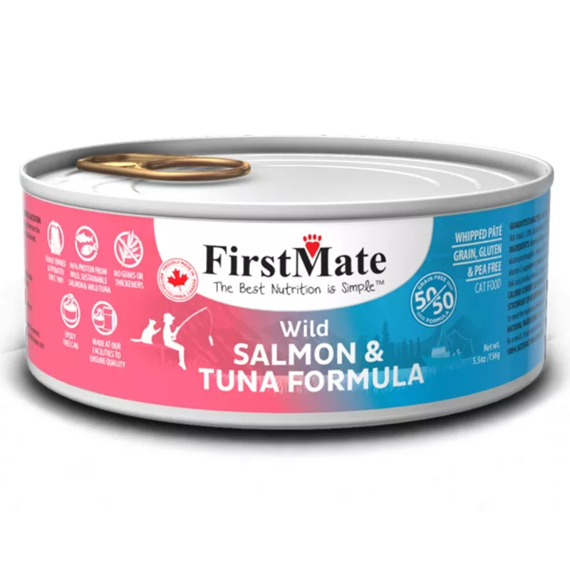 FirstMate Cat GF 50/50 Wild Salmon/Wild Tuna 24/5.5 oz