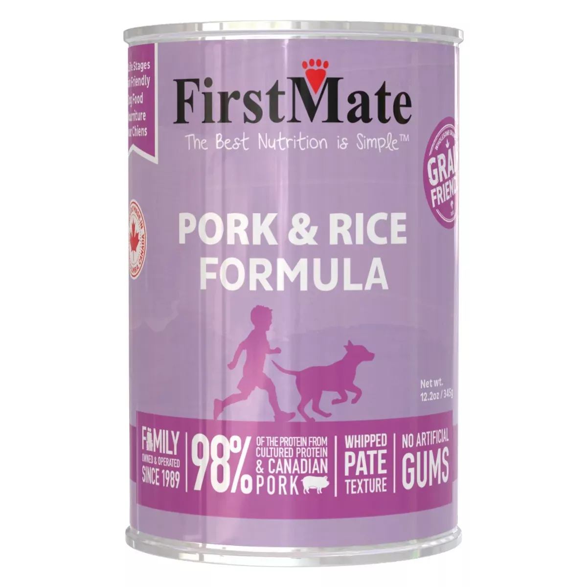FirstMate Grain-Friendly Canned Dog Food - Pork & Rice Formula