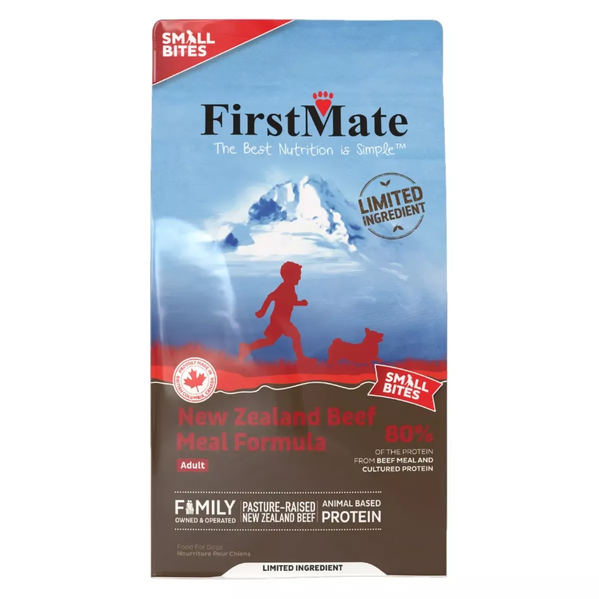 FirstMate Limited Ingredient Small Bites Dry Dog Food - New Zealand Beef
