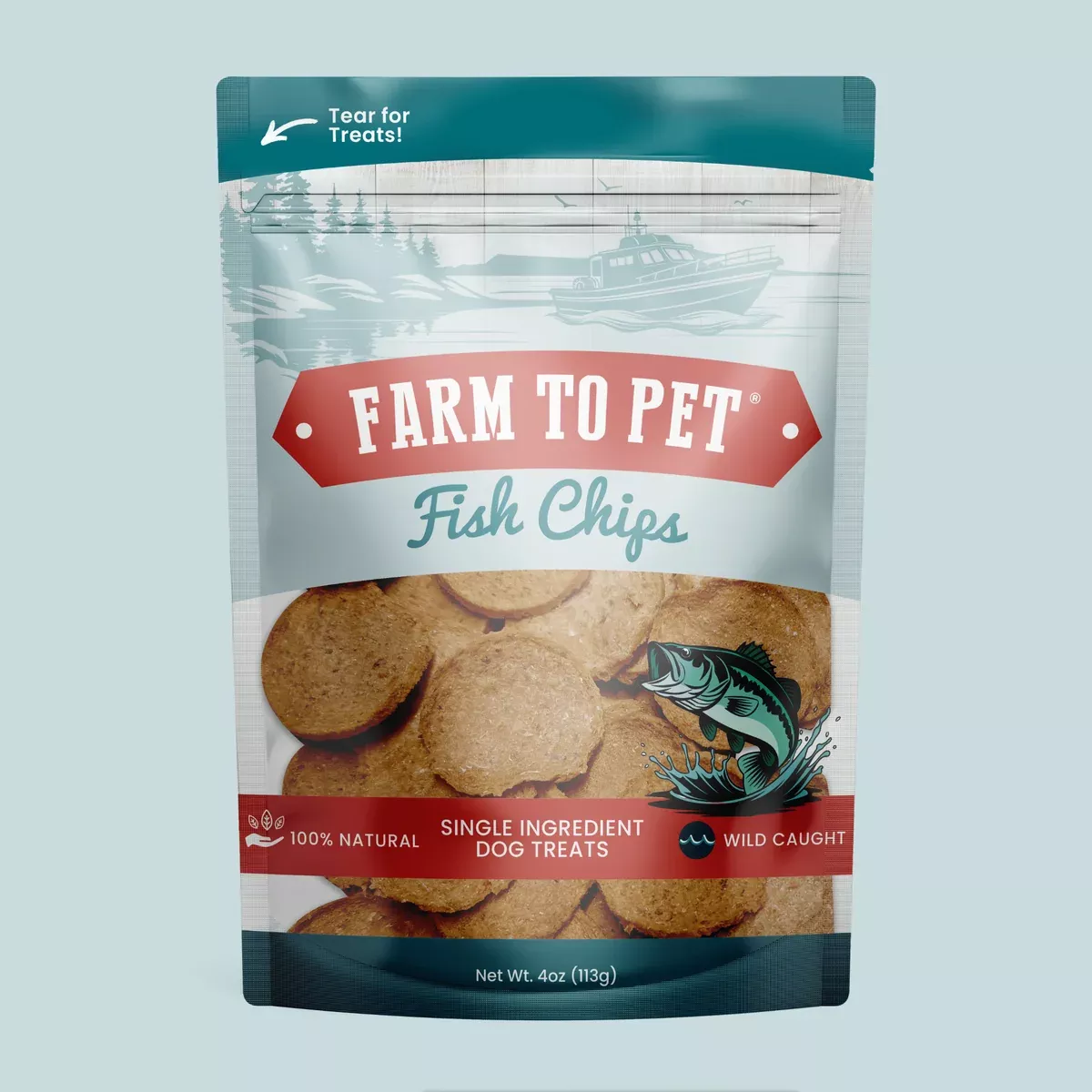 Fish Chips for Dogs | Wild-Caught Fish Dog Treats