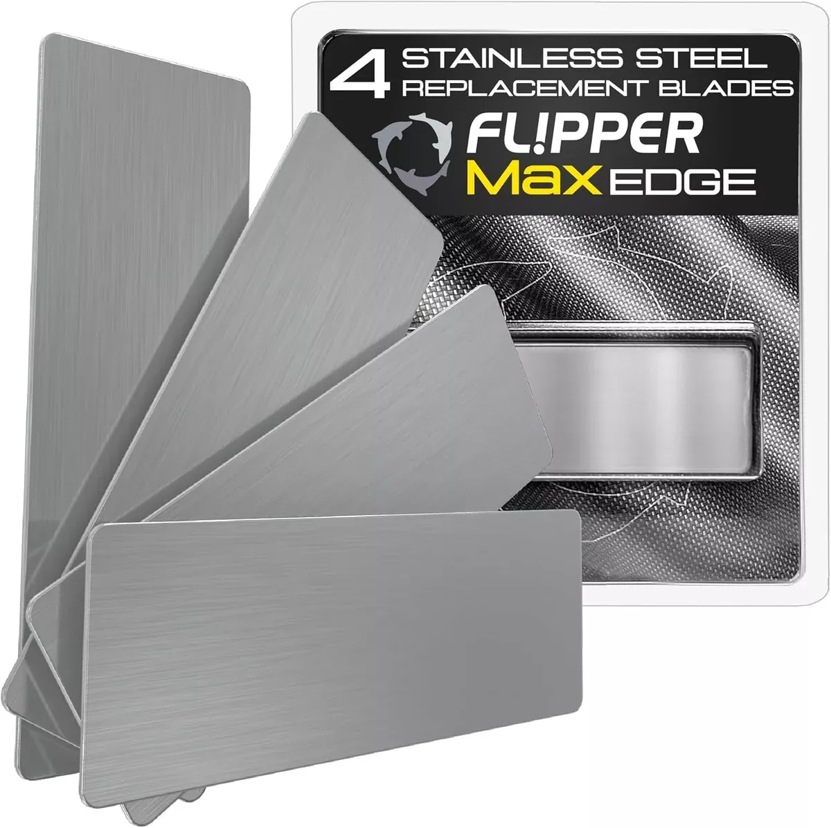 Flipper Edge MAX Stainless Steel Replacement Blades 4 Pack