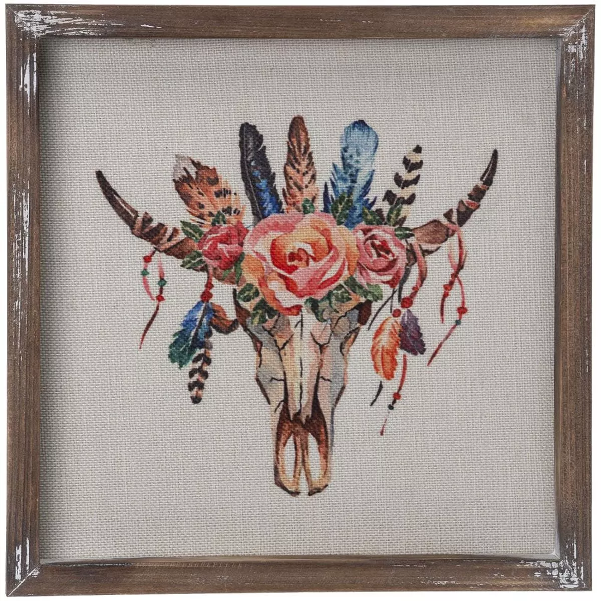 Floral Skull Wall Canvas