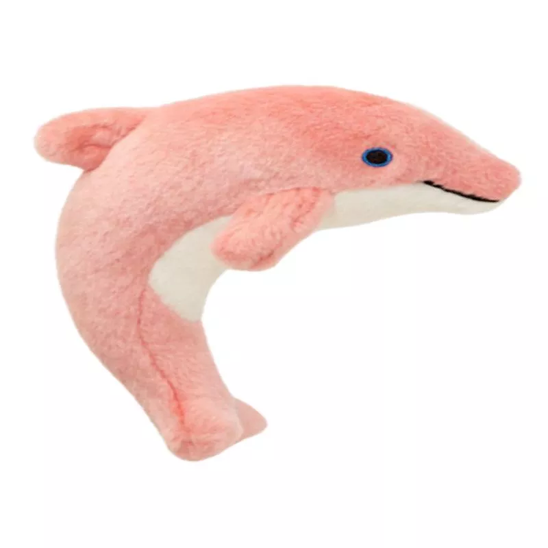 Fluff & Tuff Gisele Mini Pink Dolphin Plush Dog Toy