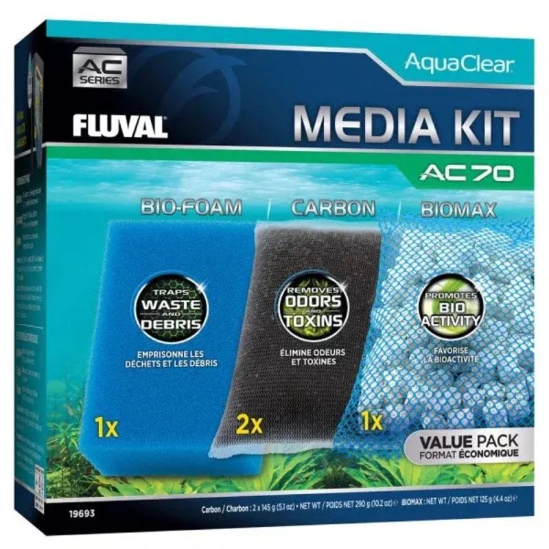 Fluval AquaClear AC70 Filter Foam and Media