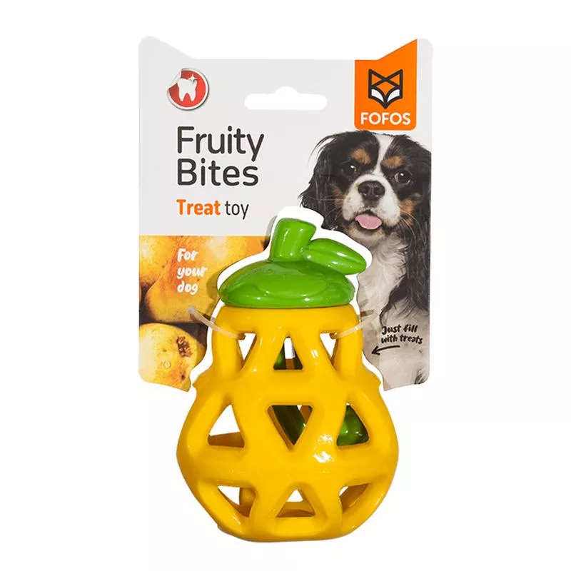FOFOS Fruity BitesTreat Dispensing Dog Toy Pear