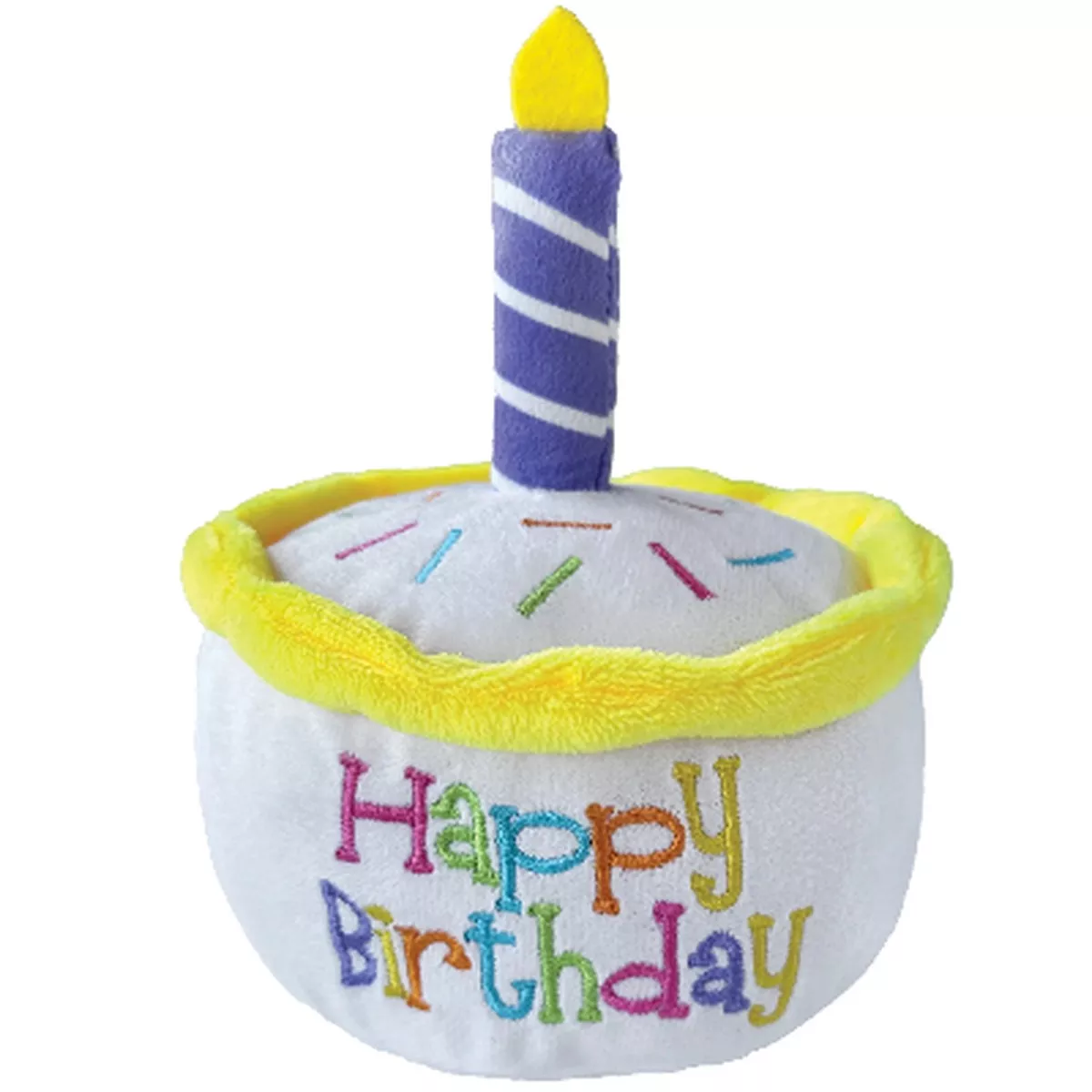 foufouBrands Birthday Cake Plush Dog Toy