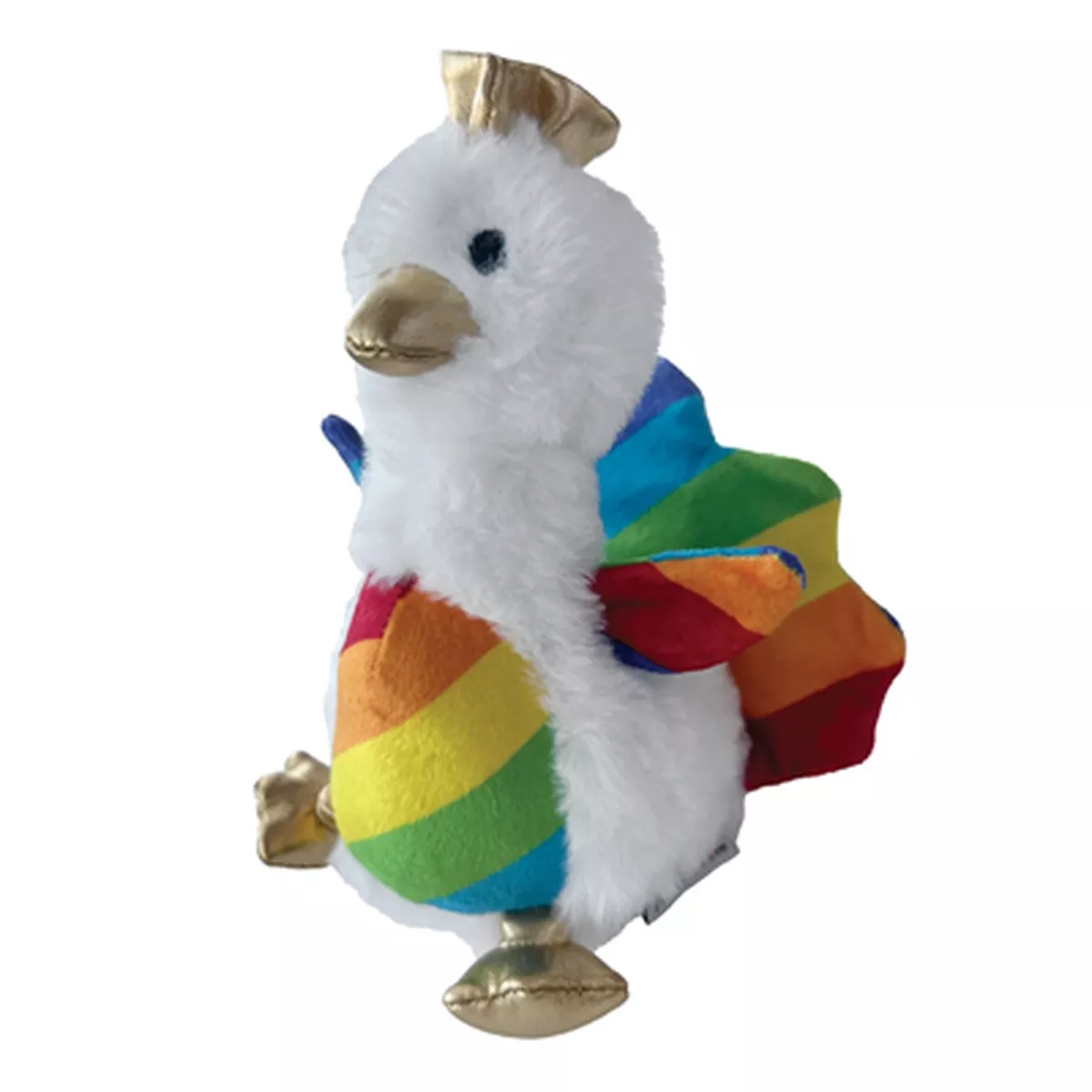 foufouBrands One Love Plush Peacock Dog Toy