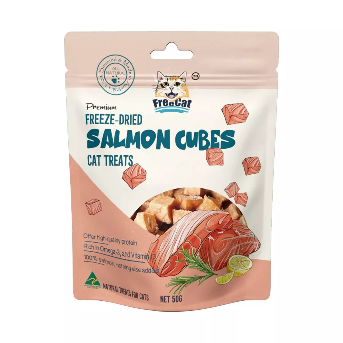 Freecat - Freeze Dried Salmon Cube 50g