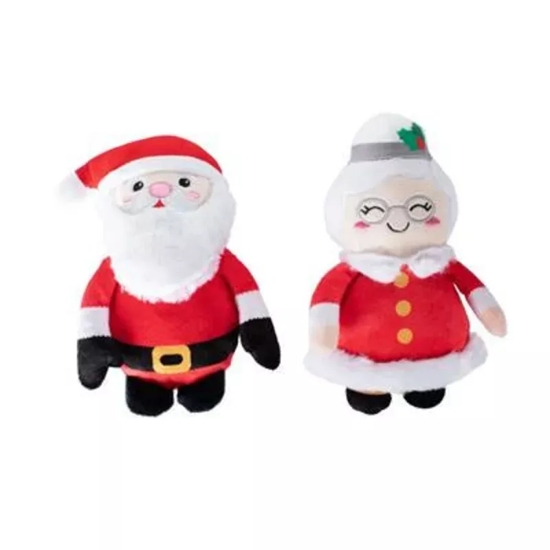 Fringe Mr. and Mrs. Santa Paws 2pc Dog Toy Set