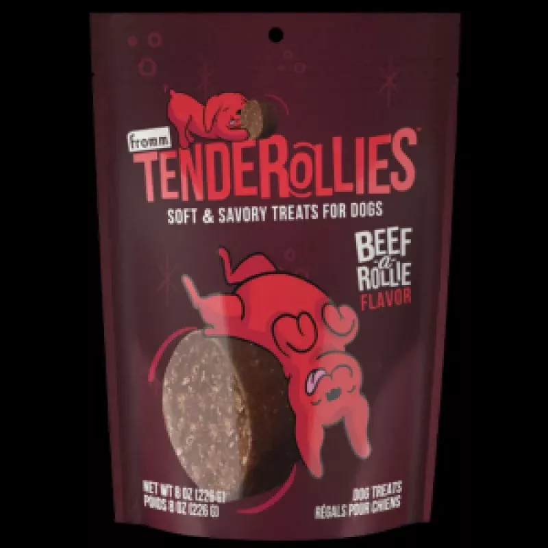Fromm Beef-A-Rollie Tenderollies Dog Treats, 8 oz bag