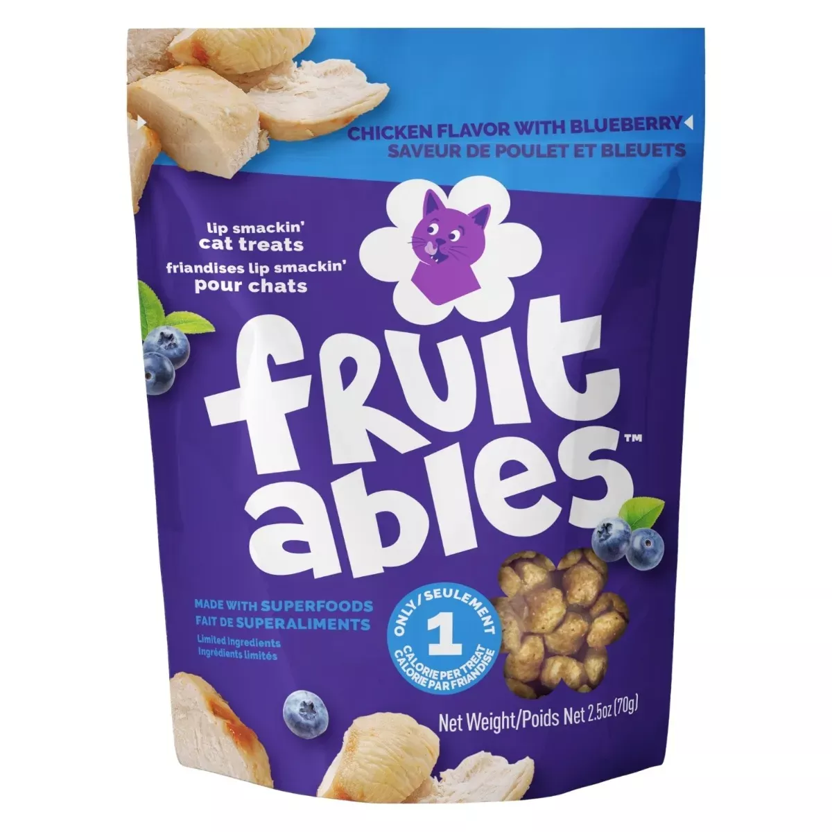 Fruitables Baked Cat Treats - Chicken with Blueberry Flavour
